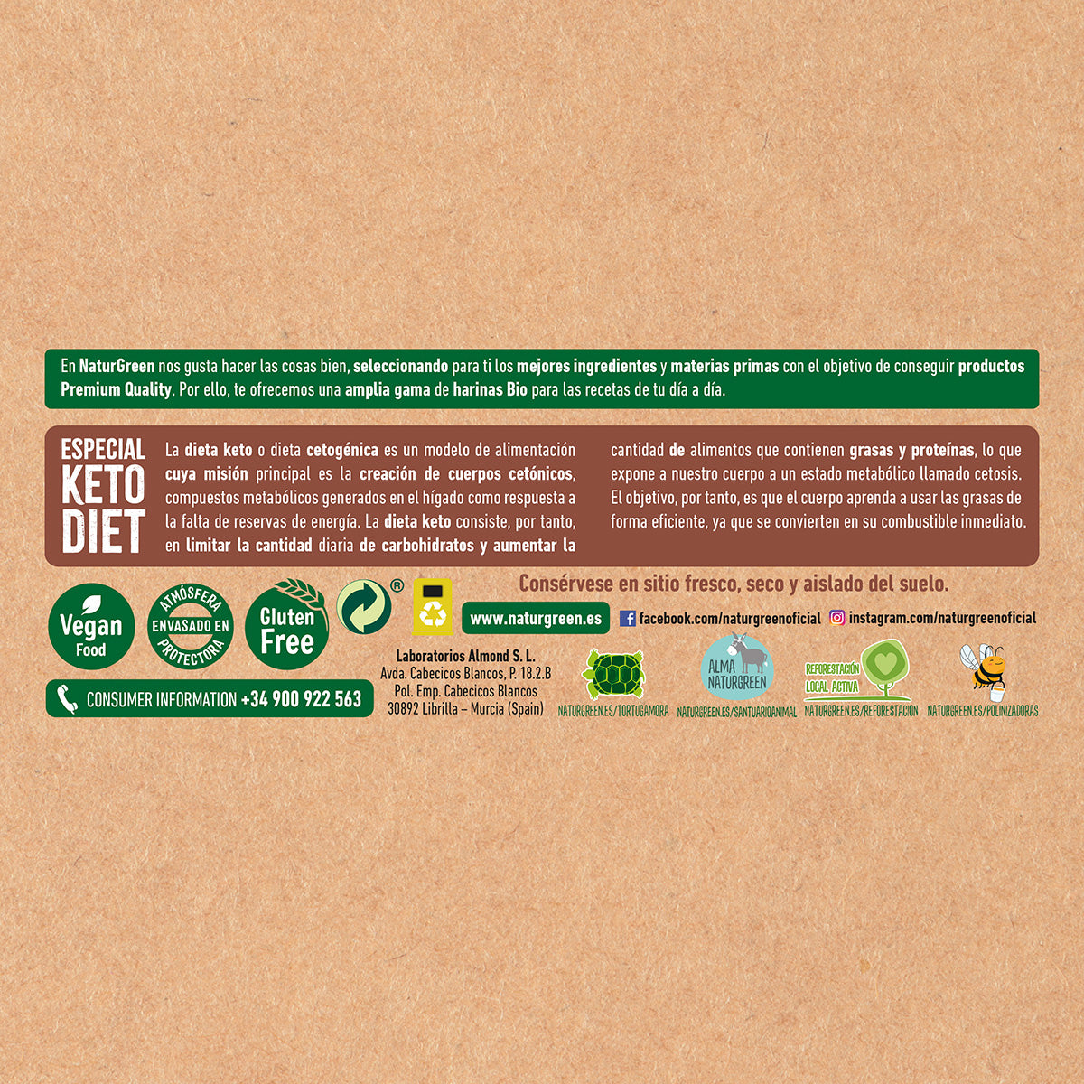 Mistura de farinha para pizza NaturGreen Keto 400g