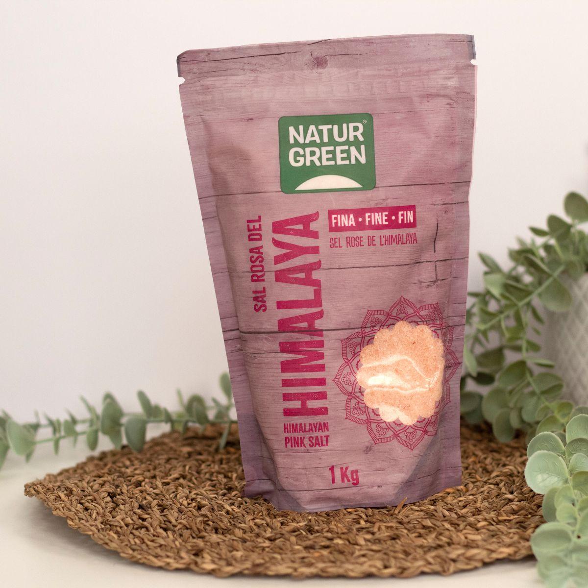 Sal rosa fino do Himalaia Naturgreen 1 kg
