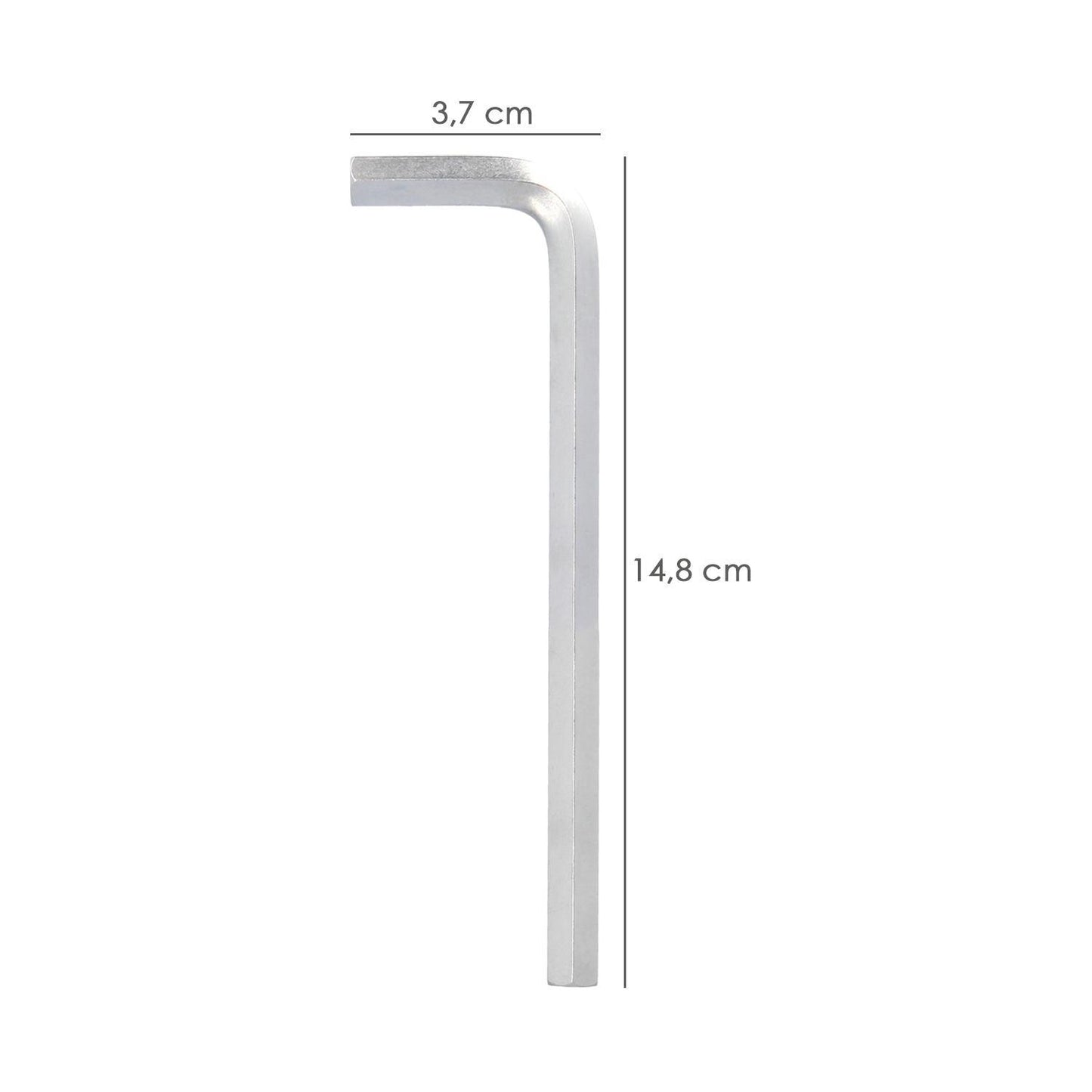 Llave Allen Larga Acero Cromo Vanadio Profesional 7,0 Mm. Llave Hexagonal, Llave Allen Taller Mecanica, Llave Allen Bricolaje