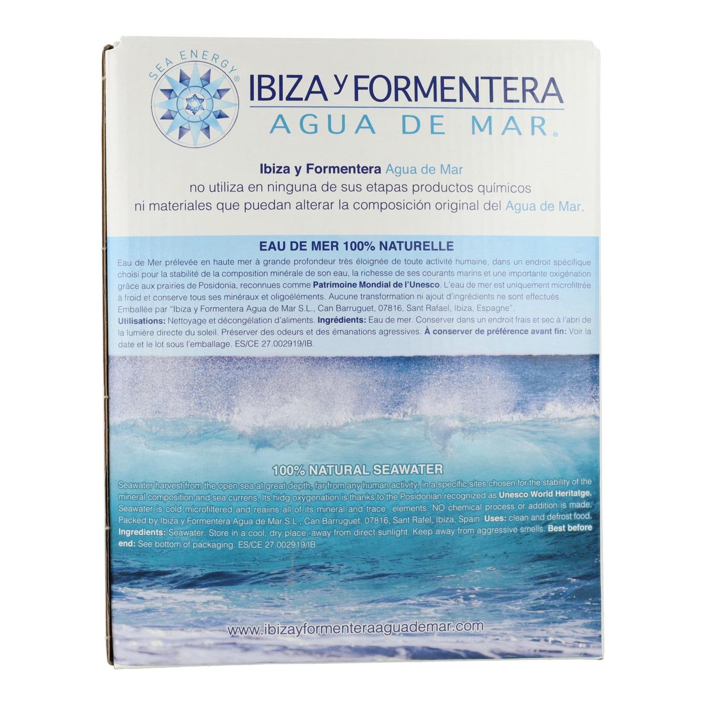 Sacola Seawater Ibiza e Formentera em caixa 3 L