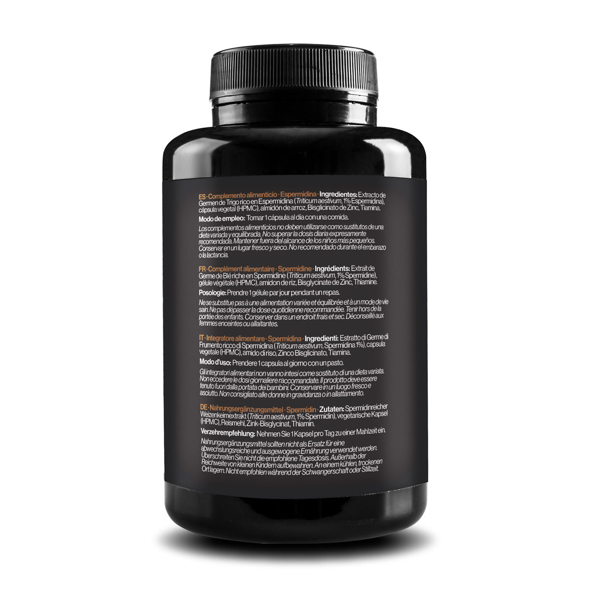 Espermidina, 6 mg, com vitamina B1 e zinco, Zenement, 120 cápsulas vegan