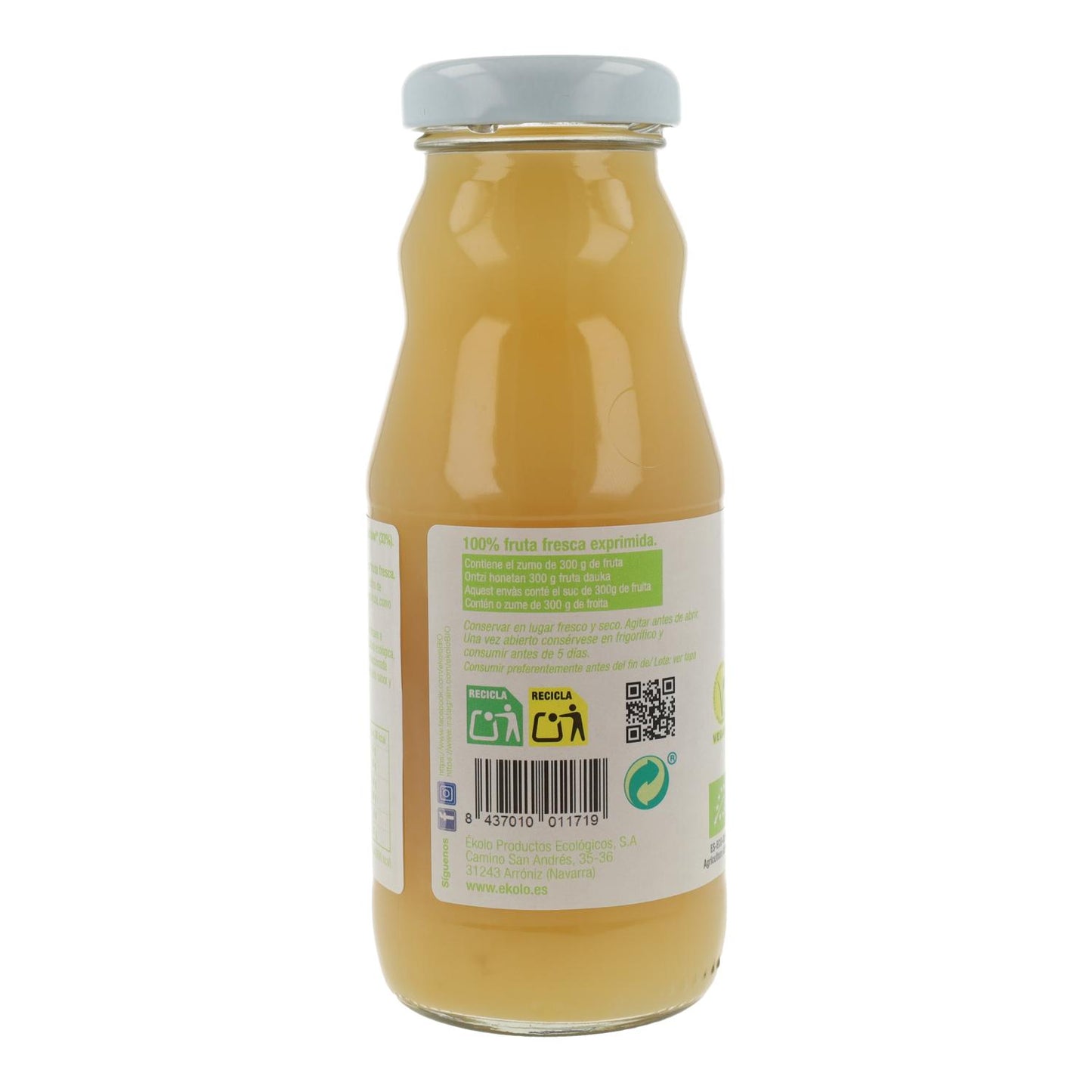 Sumo biológico de kiwi e maçã 100% espremido ékolo 750 ml