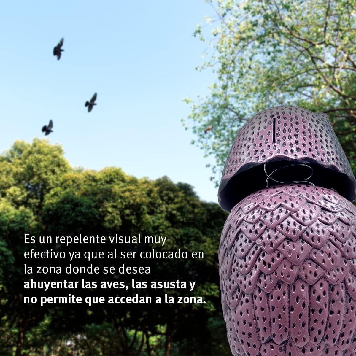 Coruja Espantalho Cabeça Giratória 41 cm Biotop