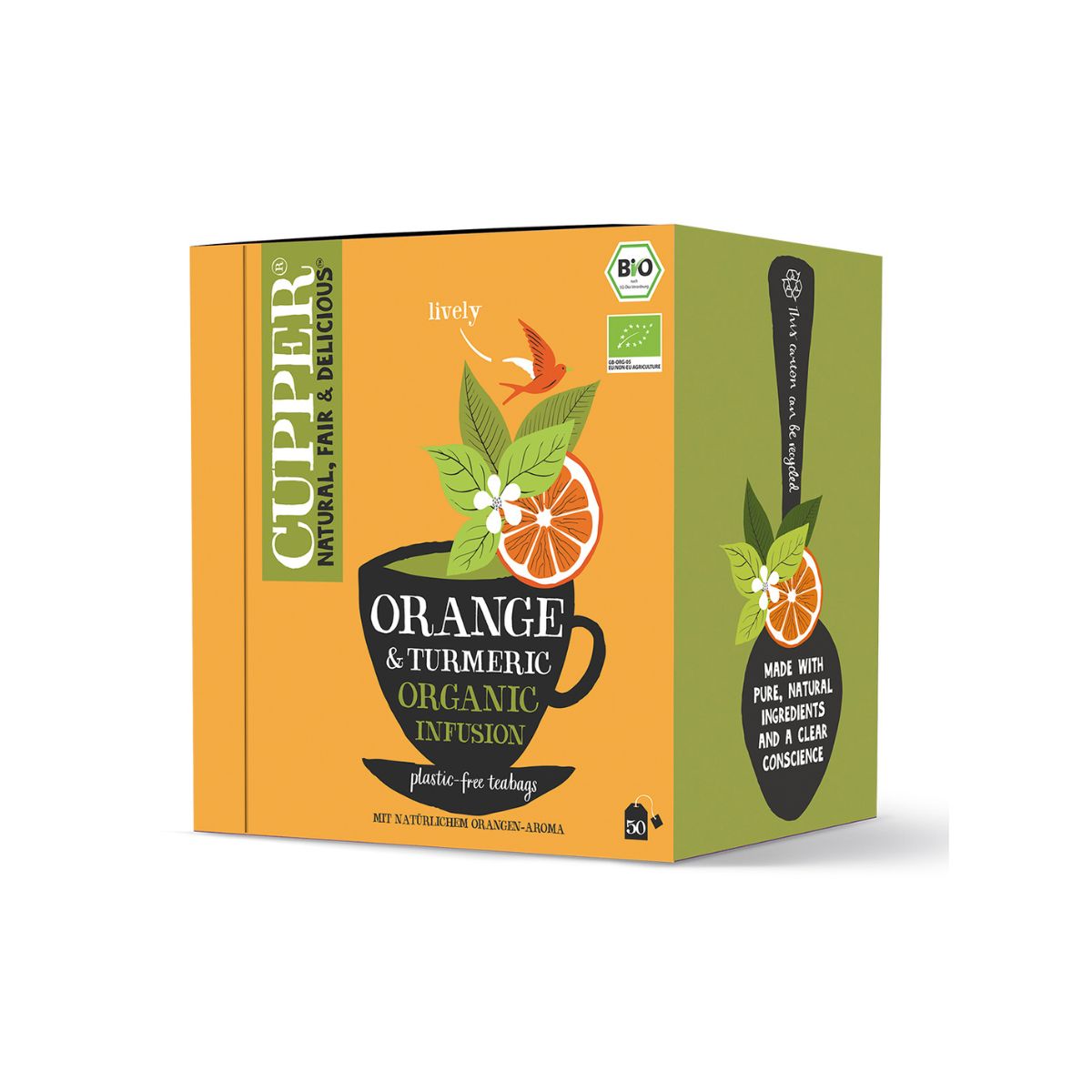 Infusion De Curcuma y Naranja Bio Cupper 50 Bolsas