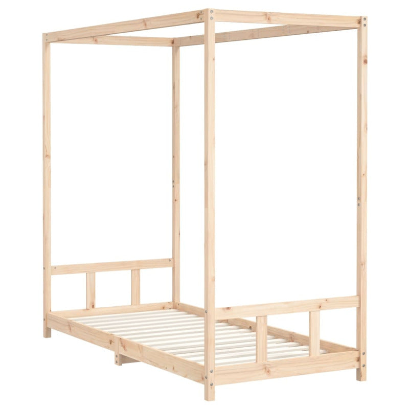 Vidaxl Estructura De Cama Para Niños Madera Maciza De Pino 90x200 Cm_5