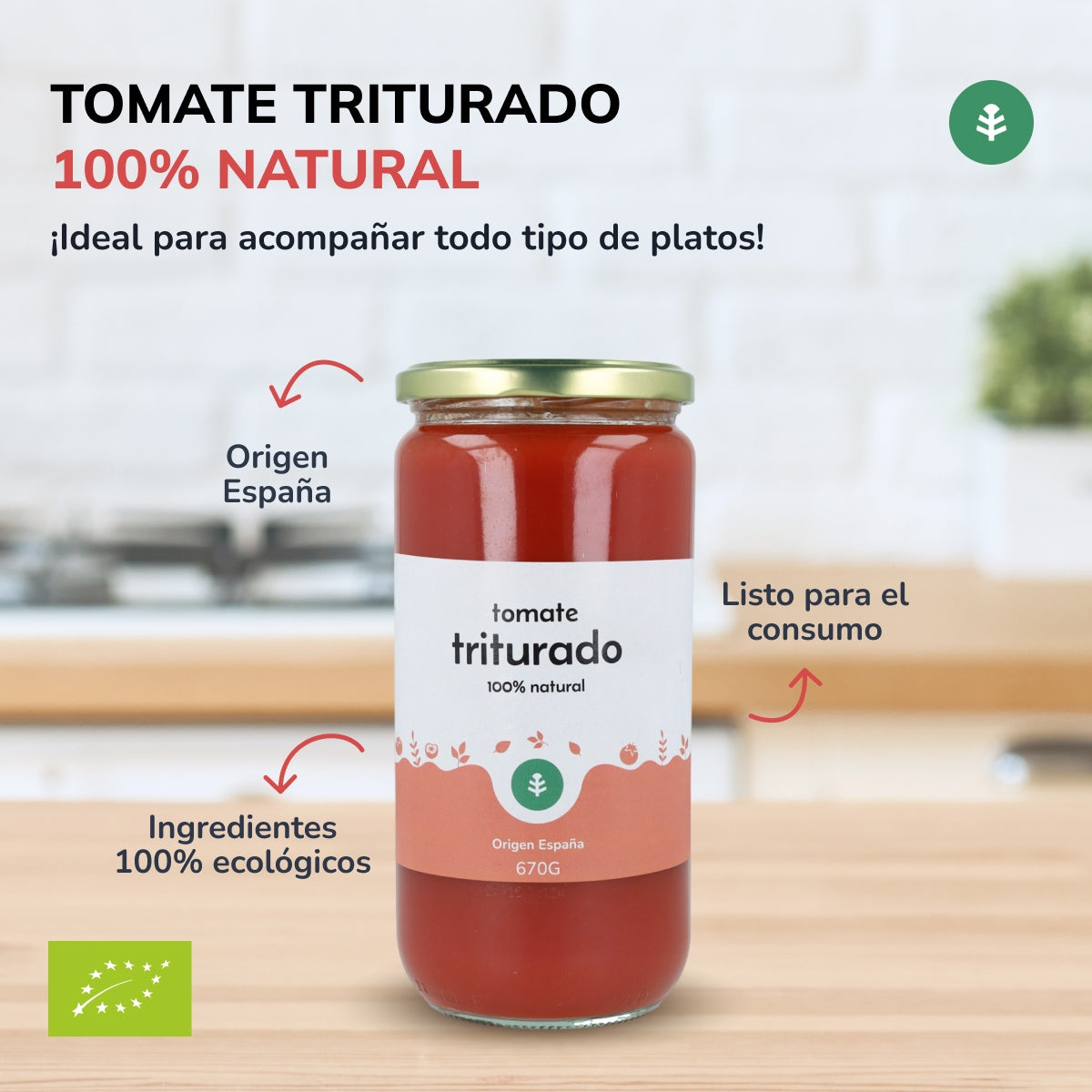 Tomates Triturados ECO Planeta Huerto 670 g