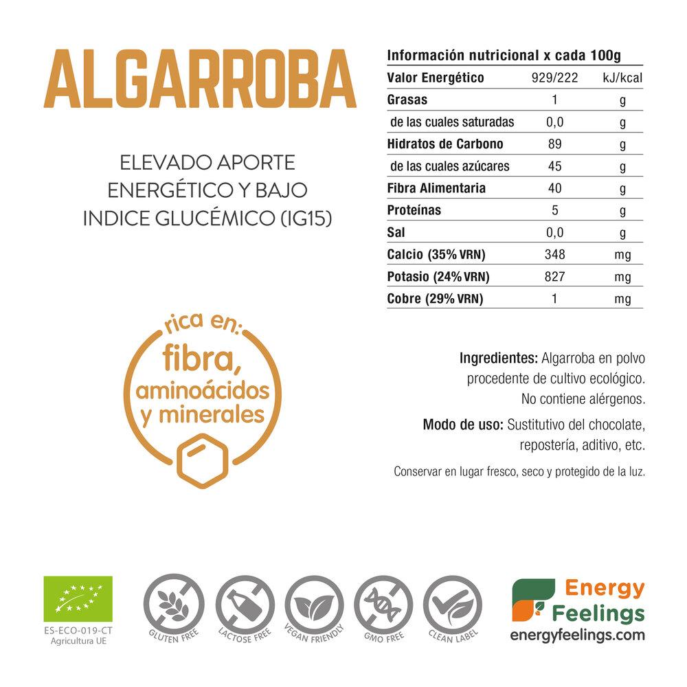 Alfarroba em pó Eco Doypack Energy Feelings 200 g