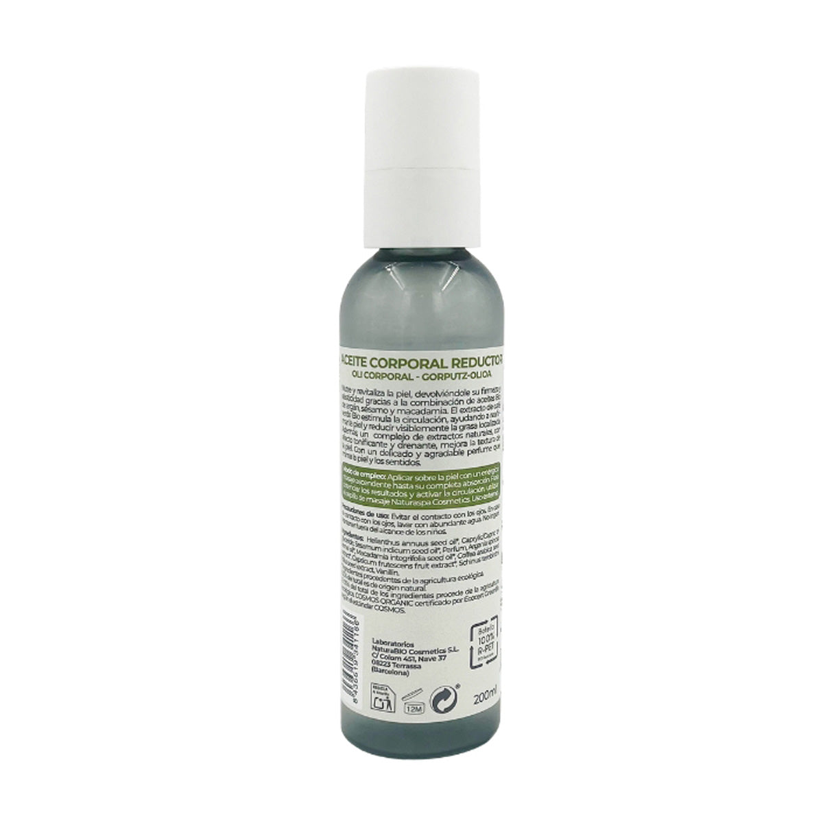 Óleo Corporal Orgânico de Argão e Café Verde NaturaBIO Cosmetics Redutor, Modelador e Tonificante 200 ml