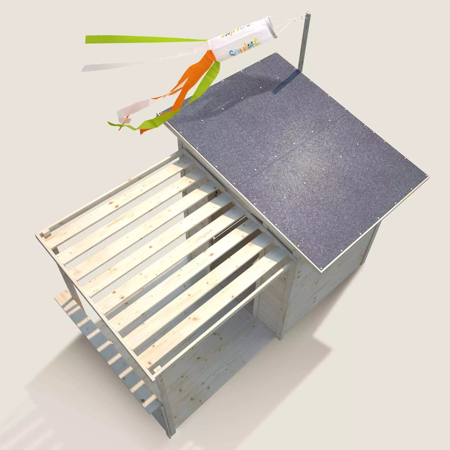 Casa de brincar infantil em madeira com pérgula em Santa Barbara Soulet