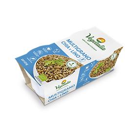 Arroz biológico, chia e linhaça num copo pronto a consumir Vegetalia 2x125gr