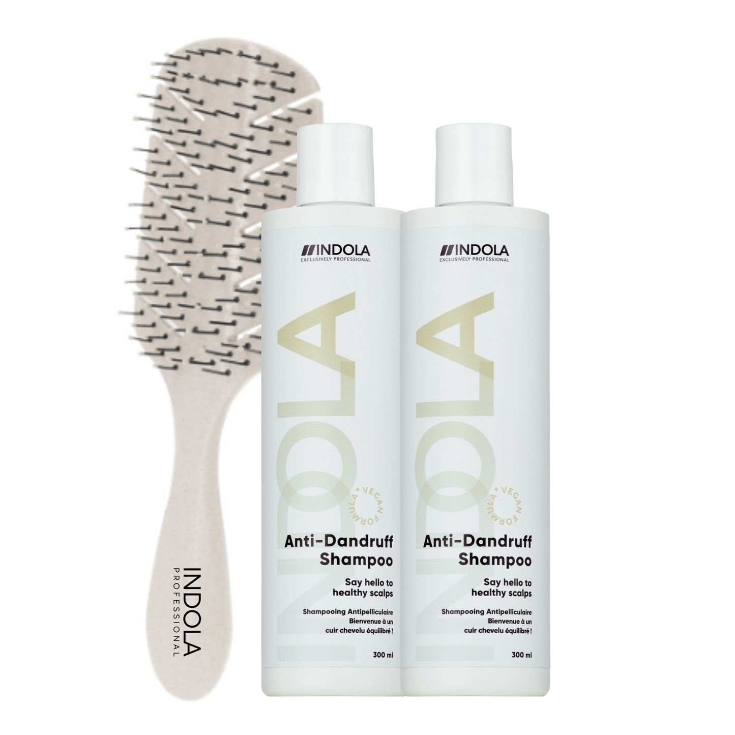 Indola Champú Anticaspa Pack 2 X 300 Ml + Peine Regalo | Elimina Caspa_0
