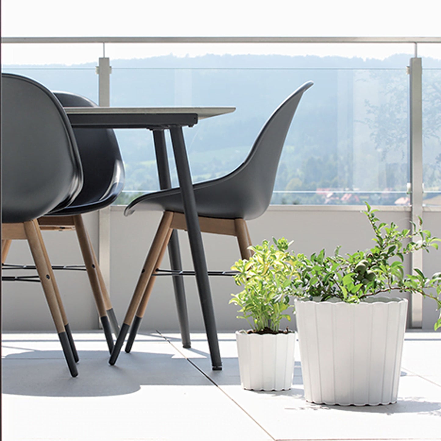 Maceta Boardee Basic 2,2l., Dimensiones (mm) 165x165x150, Color Gris Piedra