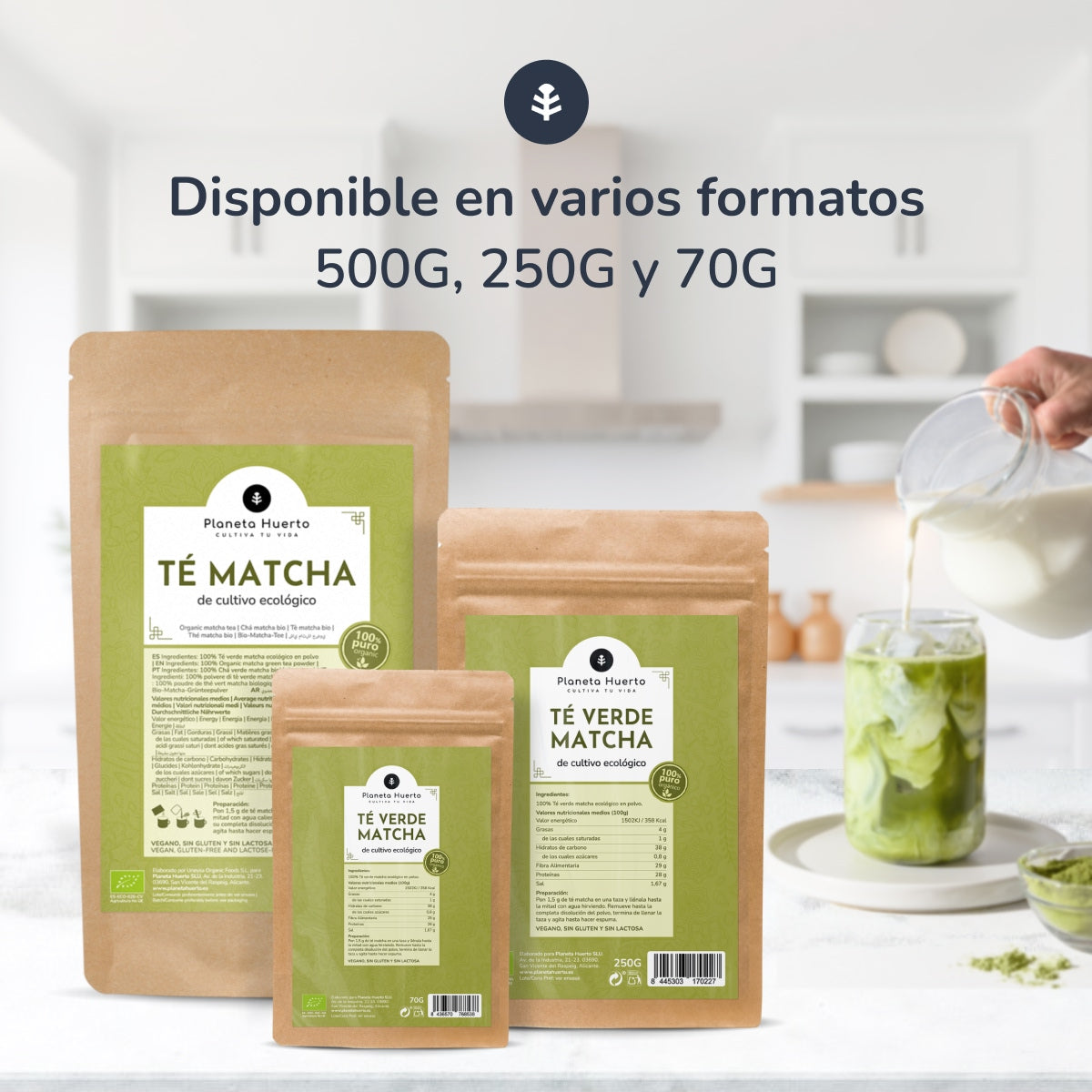 Chá Matcha em Pó ECO Planeta Huerto 500 g