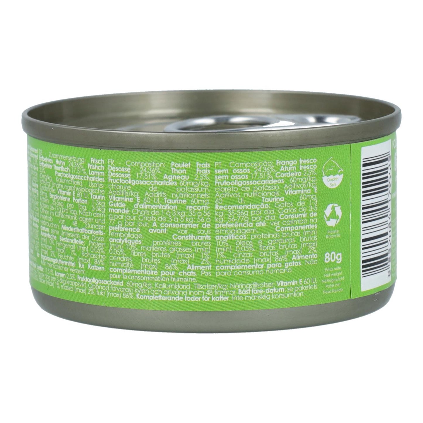 Kit Cat Can Toppers - Frango e Cordeiro 80g Ração húmida para gatos em gelatina