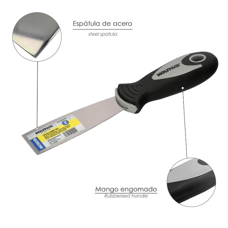 Espatula Mango Gummy Grip Hoja 30 Mm. Espatula Yeso, Espatula Pintor, Espatula Masillas, Espatula Pladur, Etc.