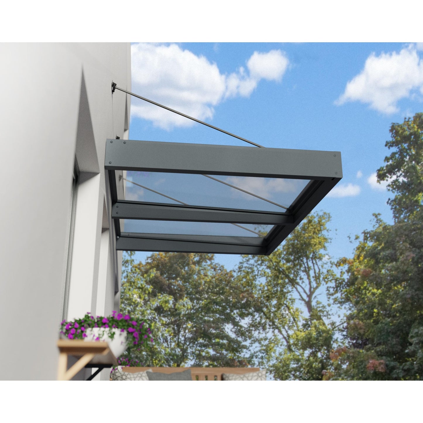 Sophia XL Canopy de porta 140x192 cm Transparente