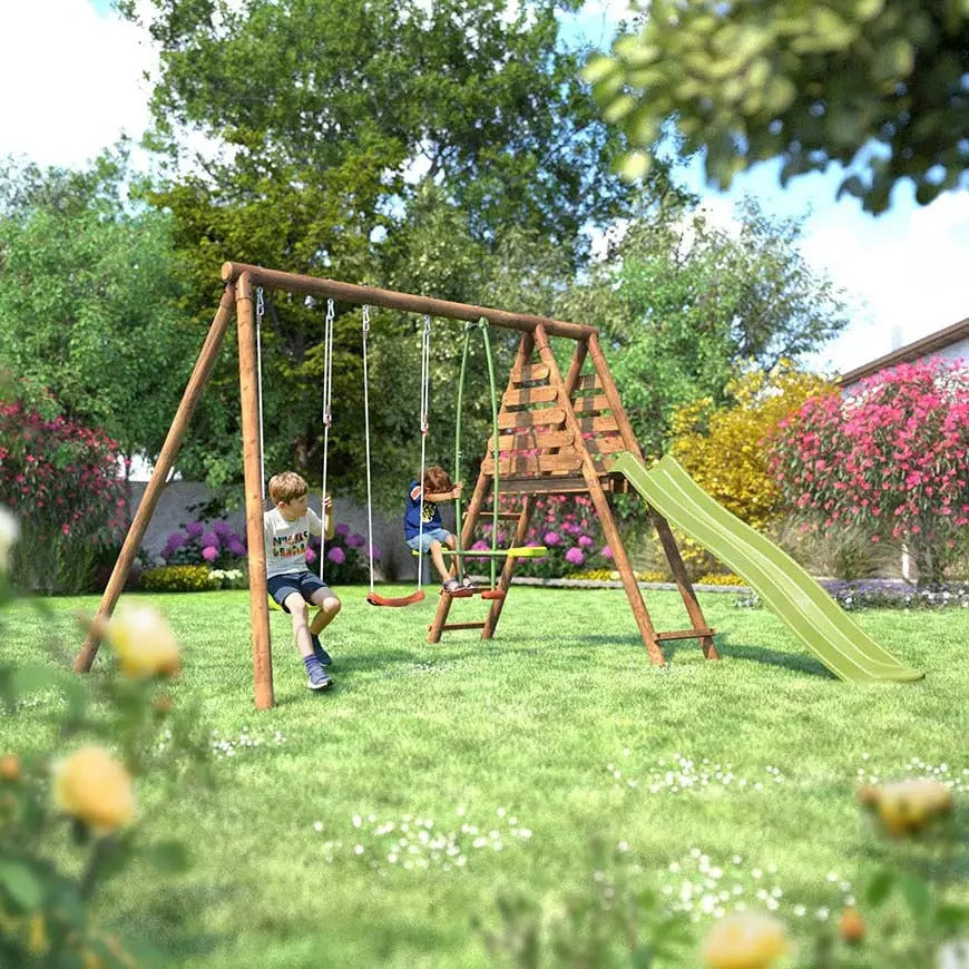 Parque infantil Violette Soulet com escorrega