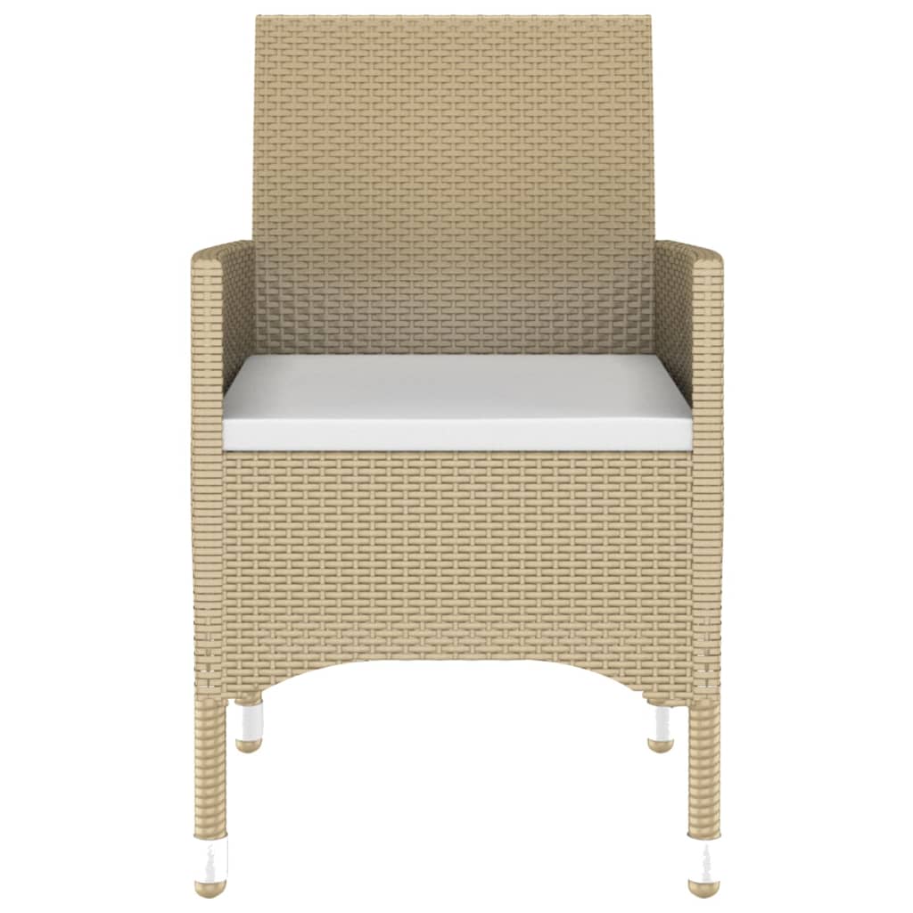 Vidaxl Juego De Comedor De Jardín De 9 Piezas Ratán Sintético Beige_5