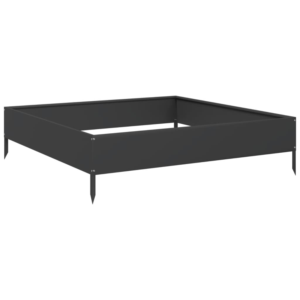 Arriate De Acero Negro 100x100x26 Cm_5