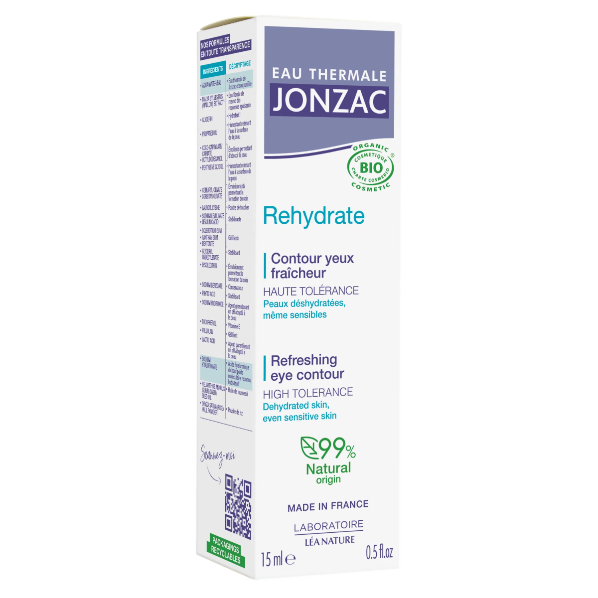 Rehidratar Contorno de Olhos Hidratante Eau Thermale Jonzac 15 Ml
