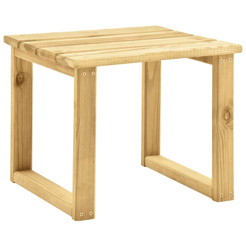 Tumbona De Jardín Con Mesa Y Cojín De Madera De Pino Impregnada_3
