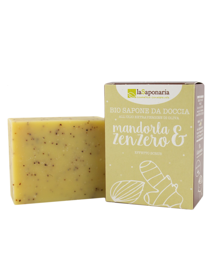 Sabonete com Azeite Virgem Extra, Amêndoa e Gengibre La Saponaria 100g