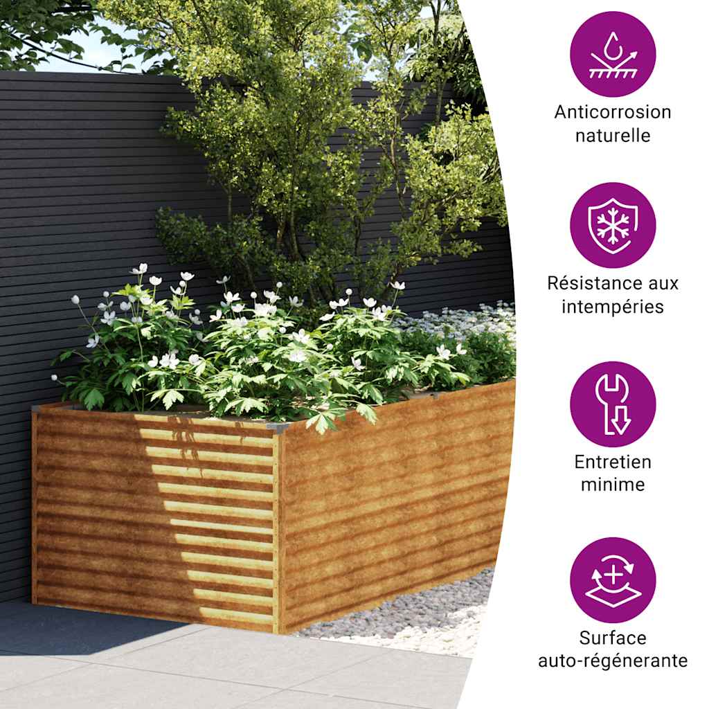 Jardinera De Acero Corten 479x100x69 Cm_5