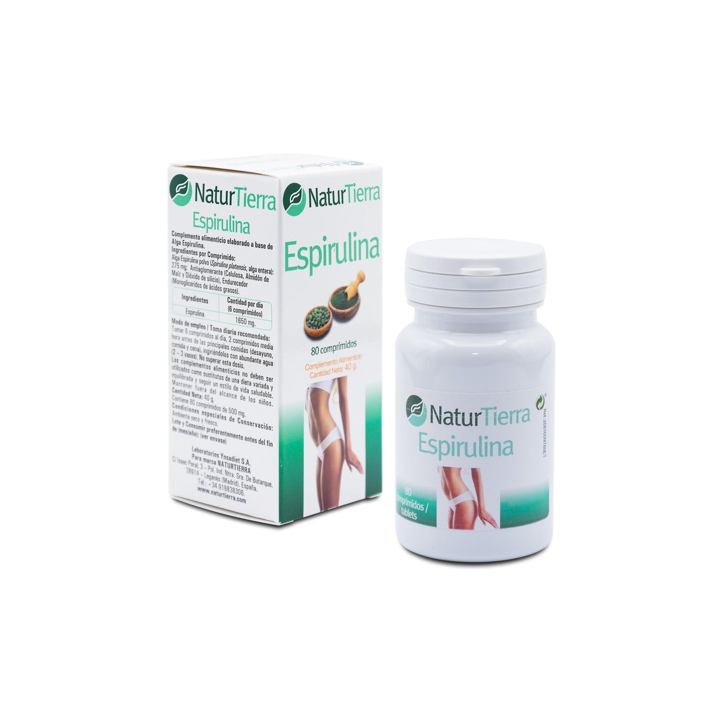 Espirulina, 80 comprimidos. NaturTierra