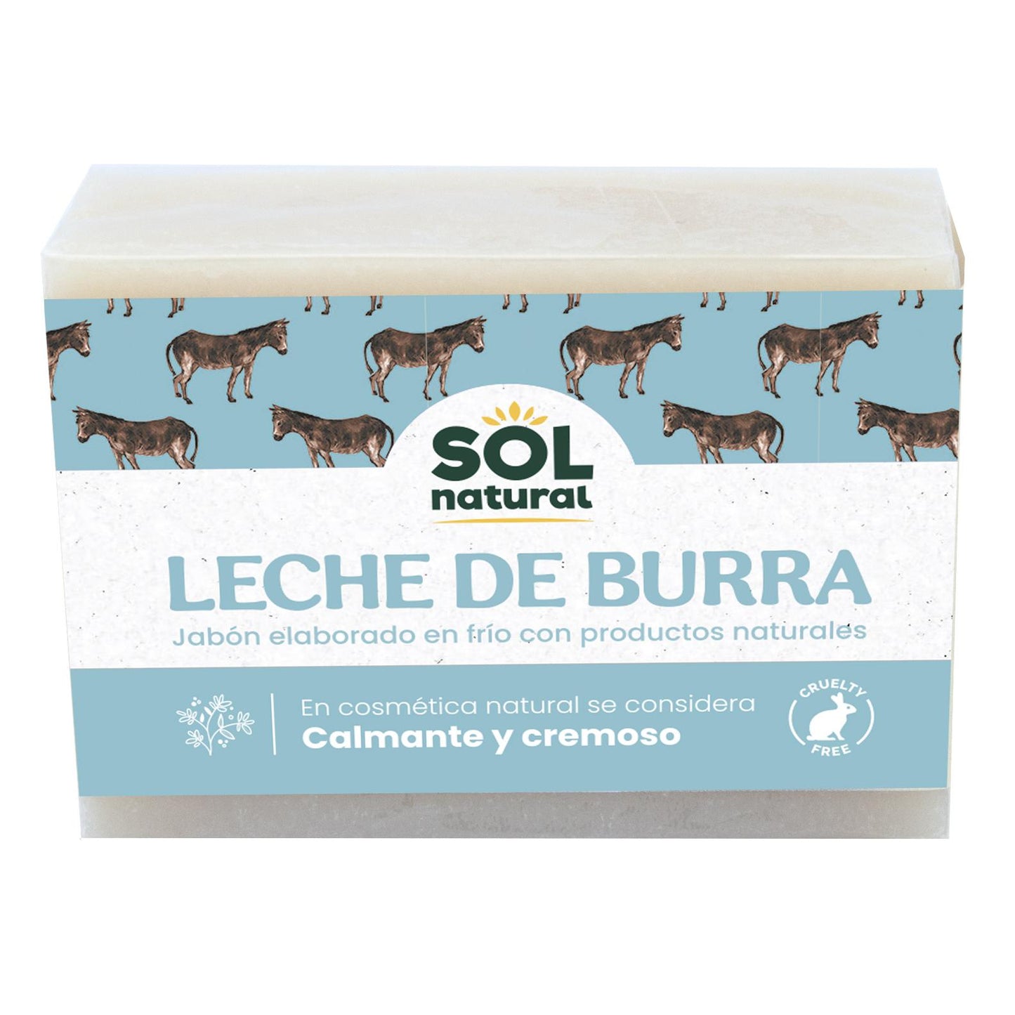Sabonete natural de leite de burra Sol 100g