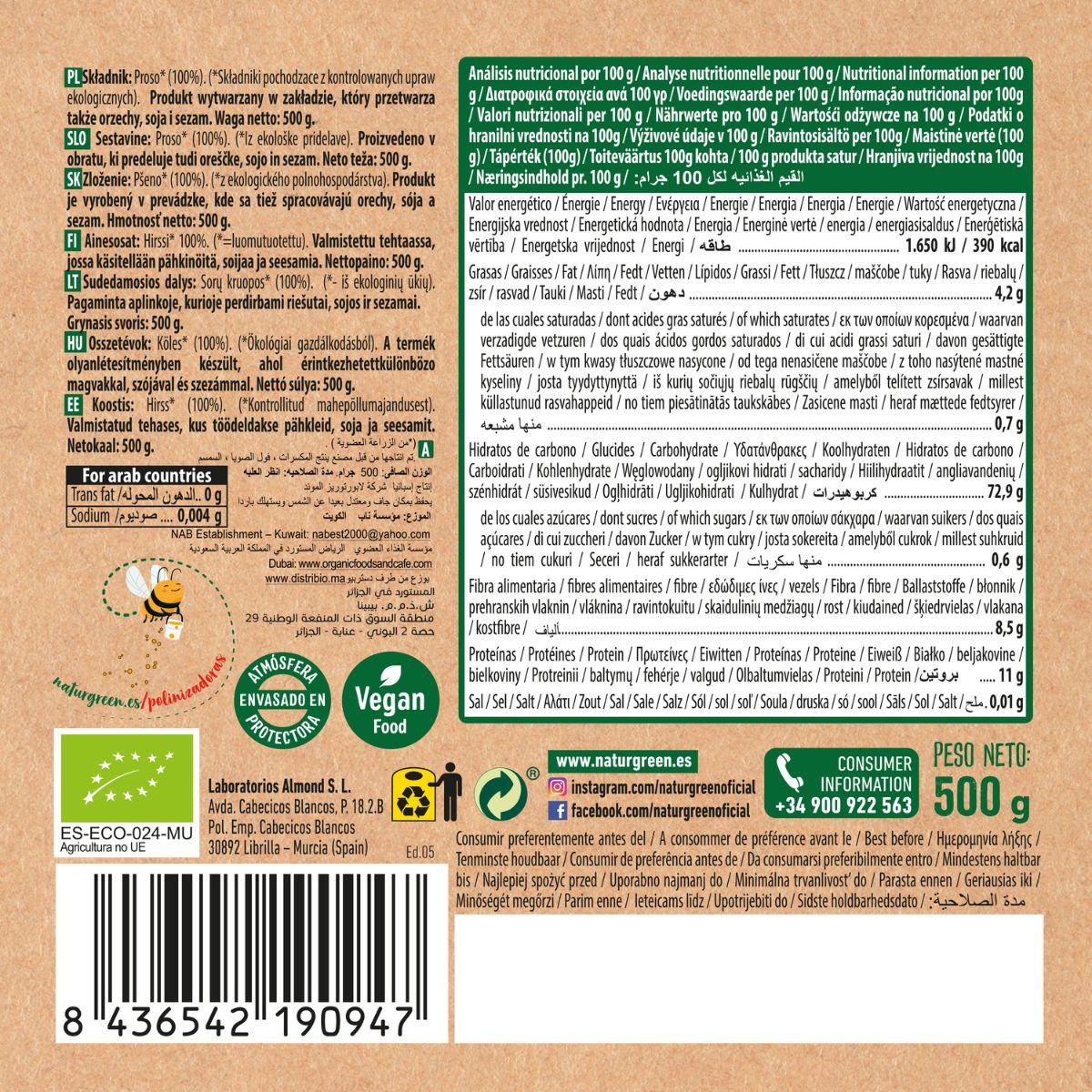 Painço Biológico Naturgreen, 500 g