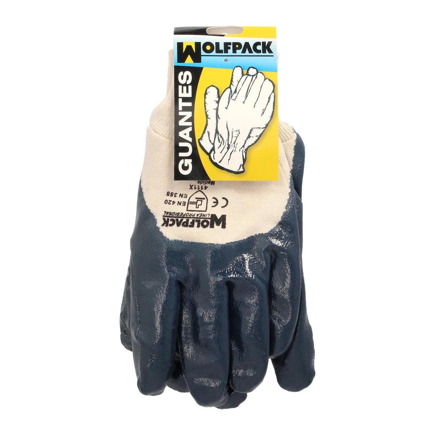 Guantes Nitrilo / Lona Pesados Nimax 10 (par)_2
