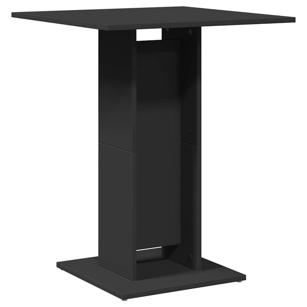 Mesa De Bistró De Madera Contrachapada Negro 60x60x75 Cm_4