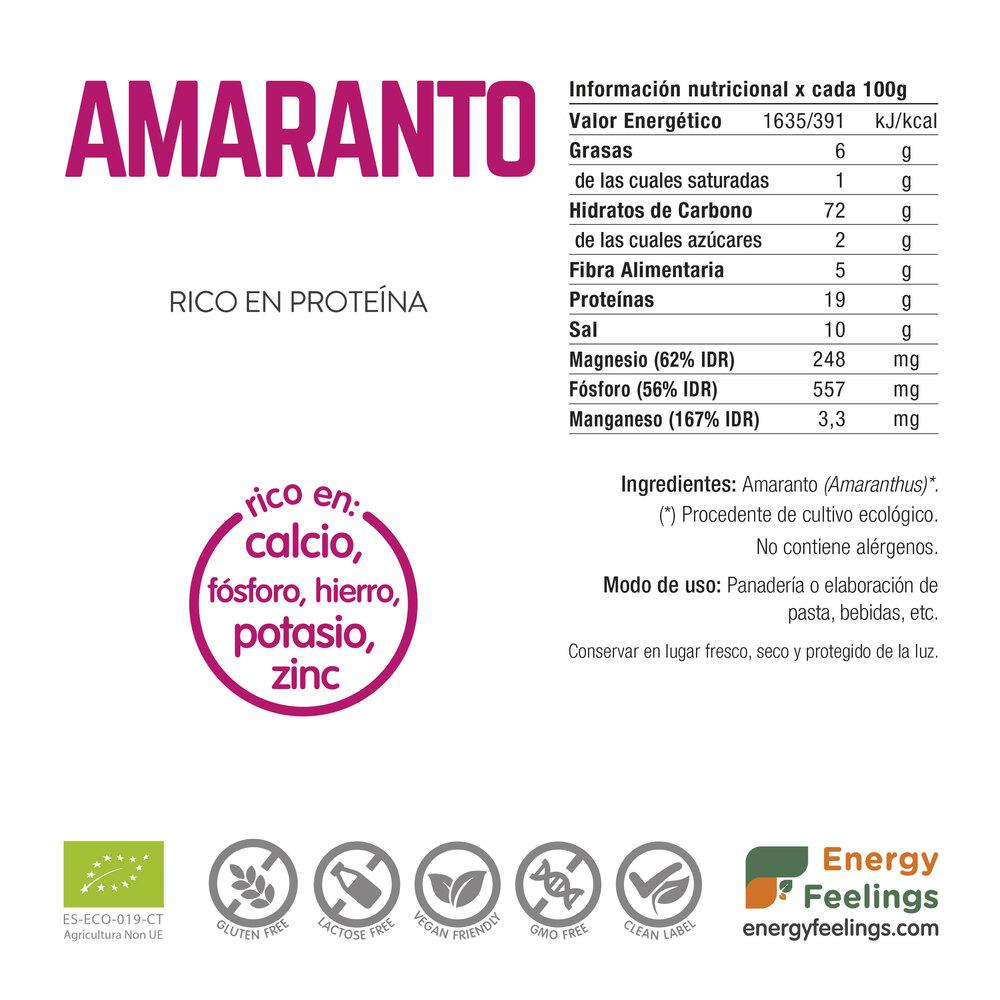 ECO AMARANTO em grão descascado: (1 Kg) Embalagem XXL