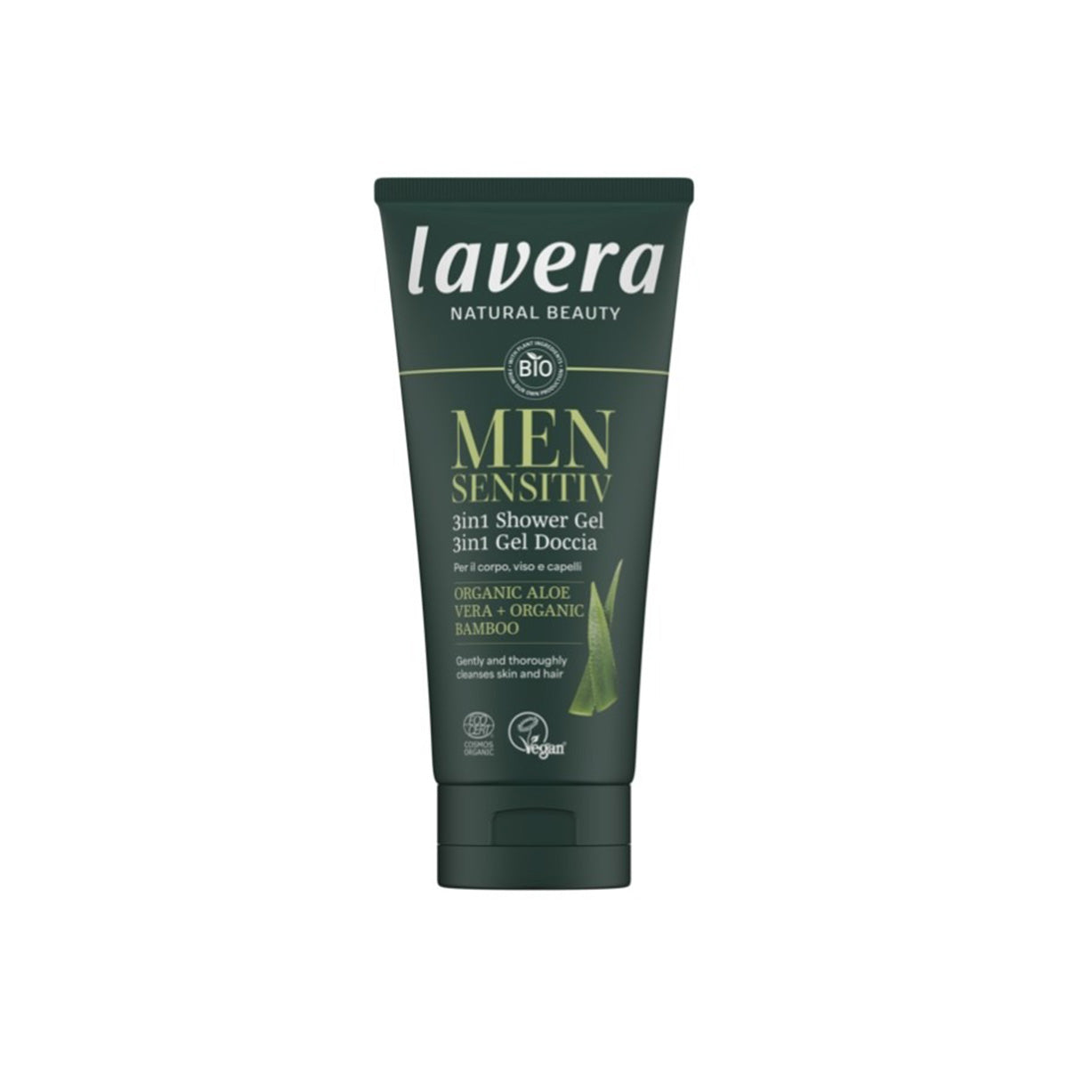 Gel ducha 3en1 Men Sensitiv Lavera 200 ml