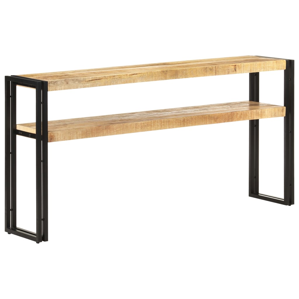 Mesa Consola De Madera De Mango Rugosa 150x30x75 Cm_4