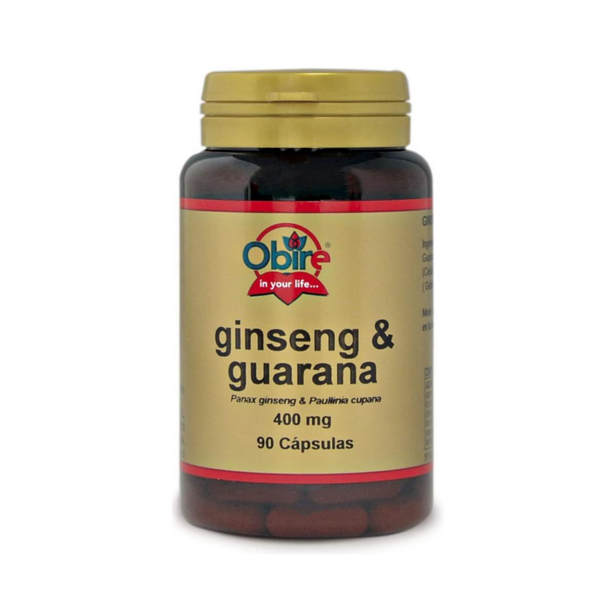 Ginseng e Guaraná 400 mg Obire, 90 cápsulas