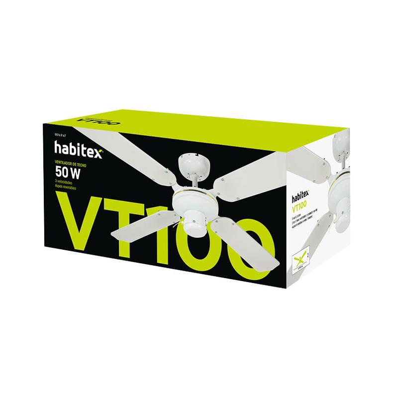 Ventilador de teto branco HABITEX VT-1000