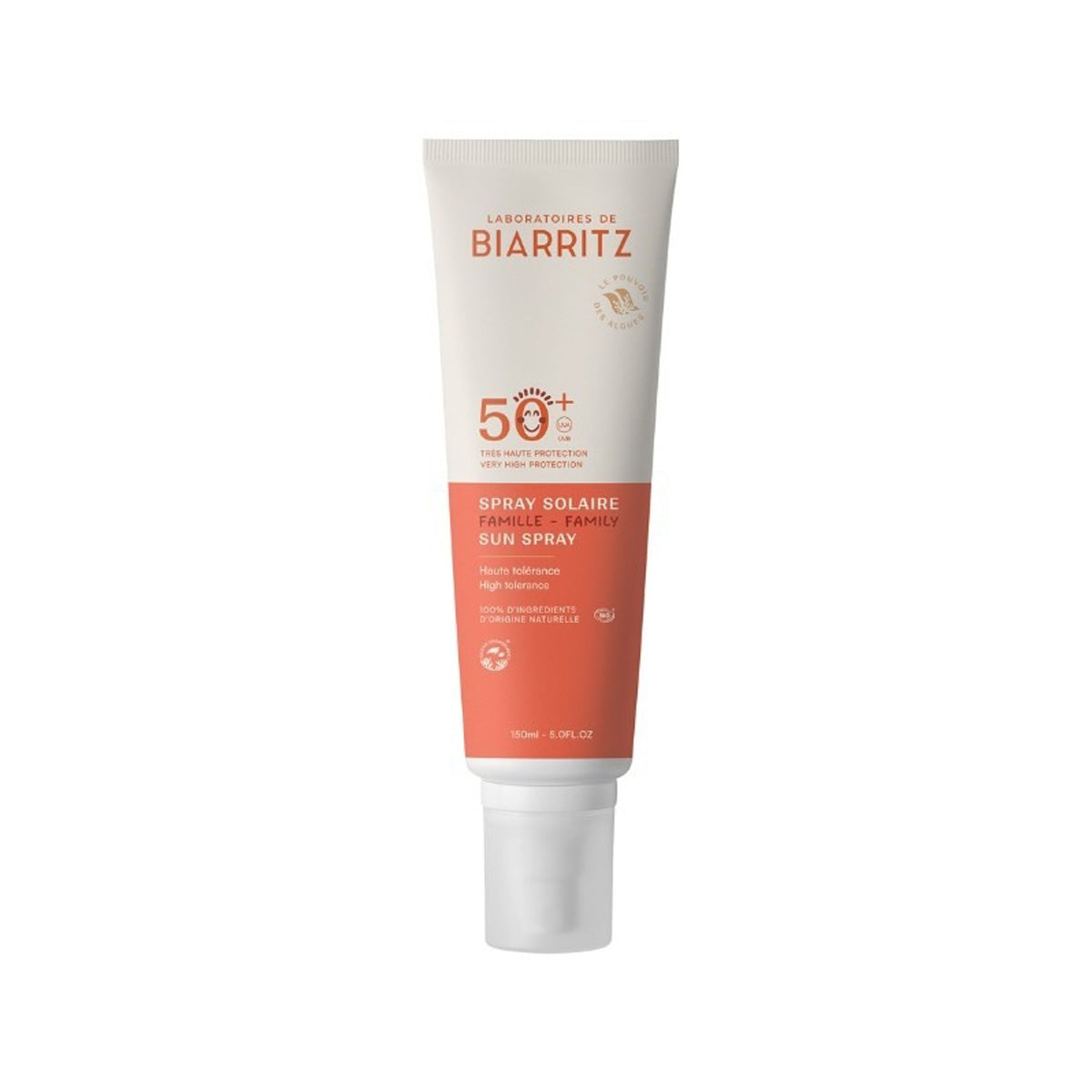 Spray protetor solar rosto e corpo FPS 50+ Biarritz 150 ml