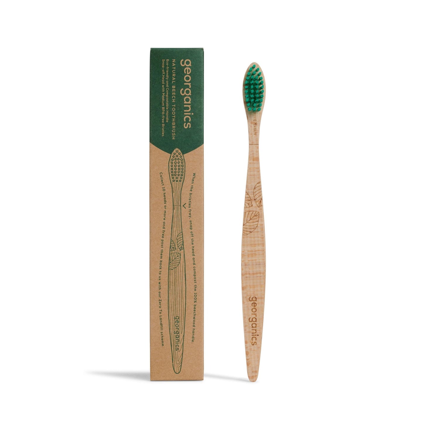 Escova de dentes Georganics Medium Beech