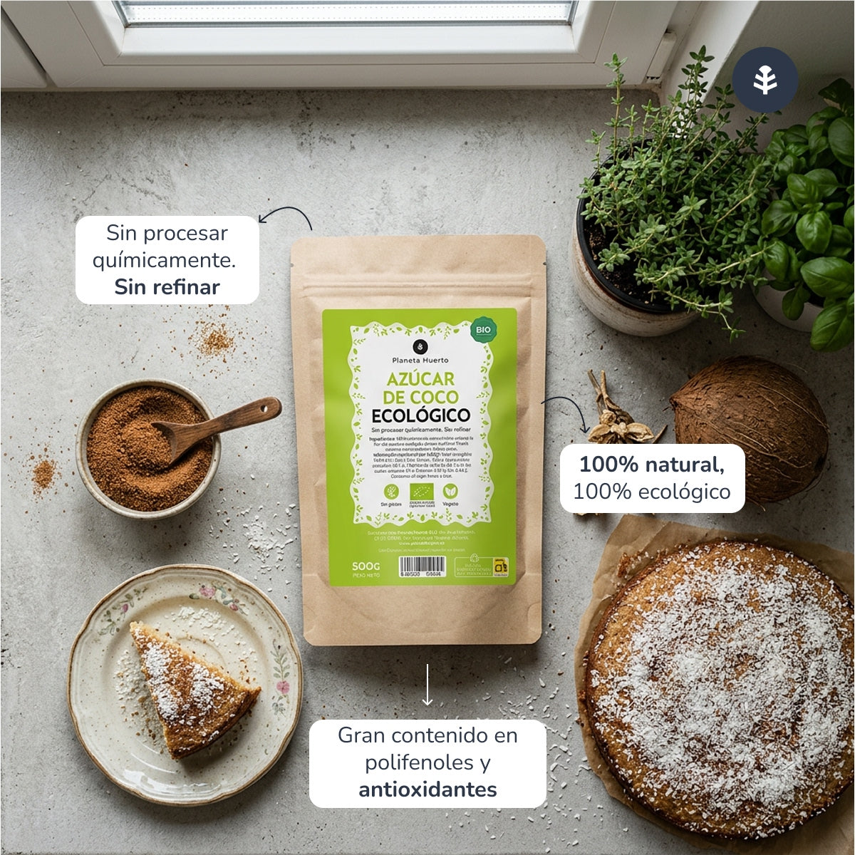 Planeta Huerto ECO Açúcar de Coco 500gr