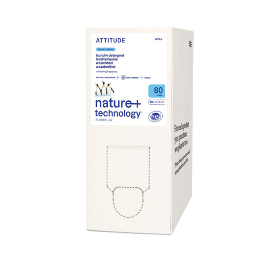- Recarga de detergente para roupa Wildflowers Nature + Technology 2 L 80 lavagens