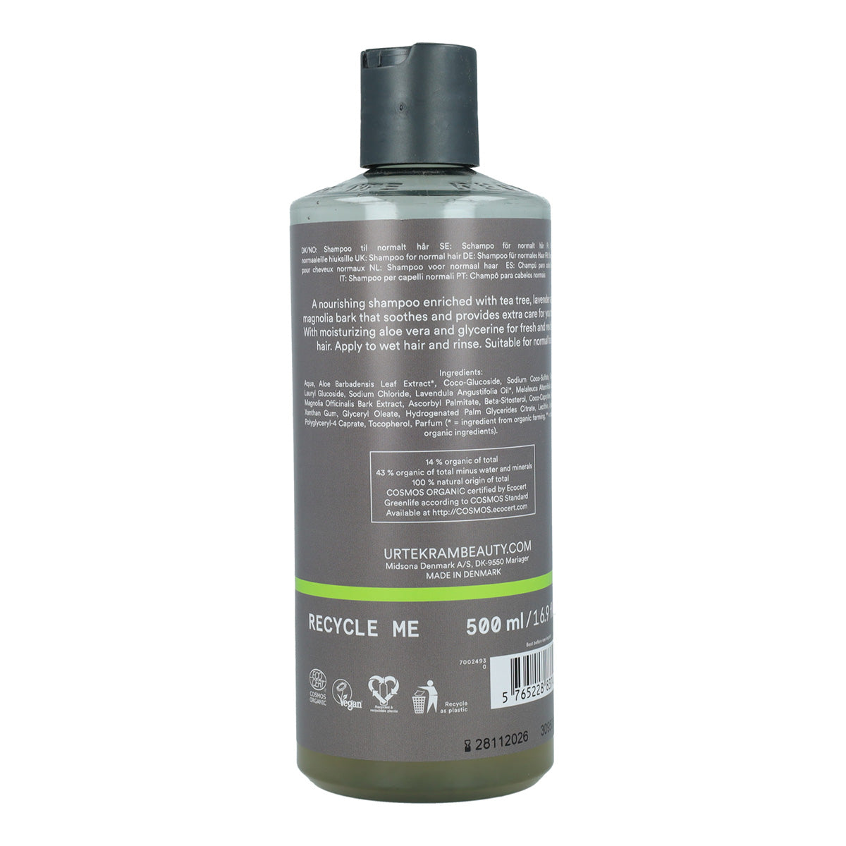 Urtekram Champô Antibacteriano da Árvore do Chá 500 ml