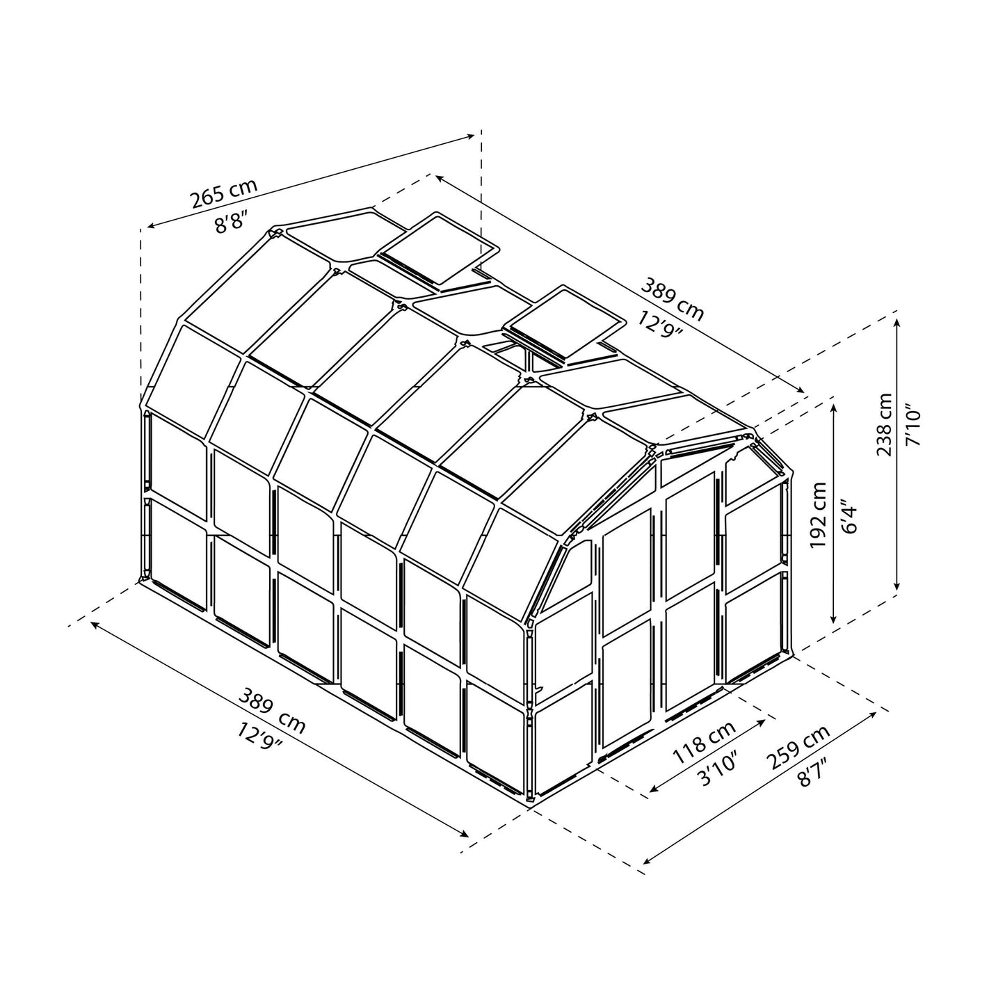 Estufa Grand Gardener 389x265 cm
