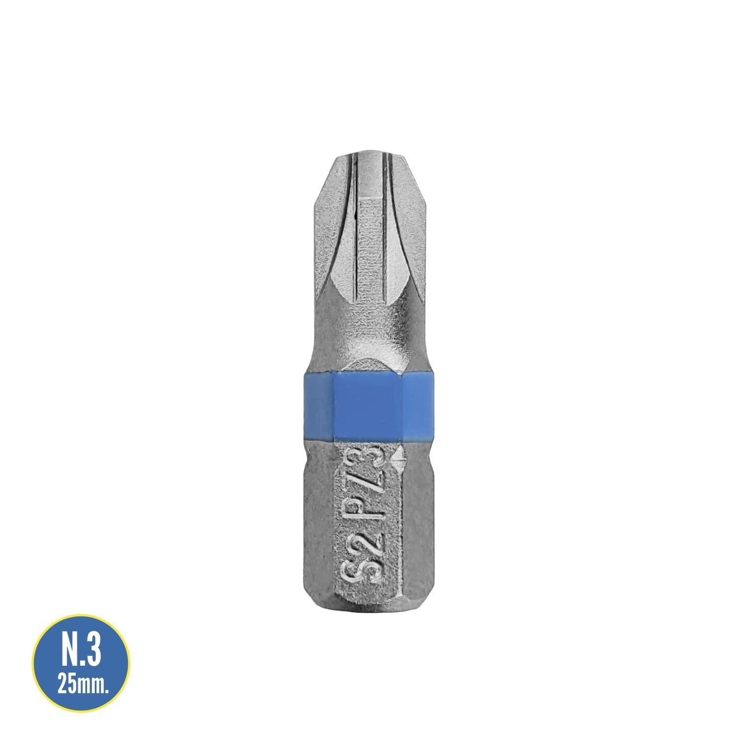 Puntas Destornillador Pozidriv Nº 3 (2 Piezas). Acero S2 Al Cromo Vanadio. Puntas Hexagonales, Destorpuntas,