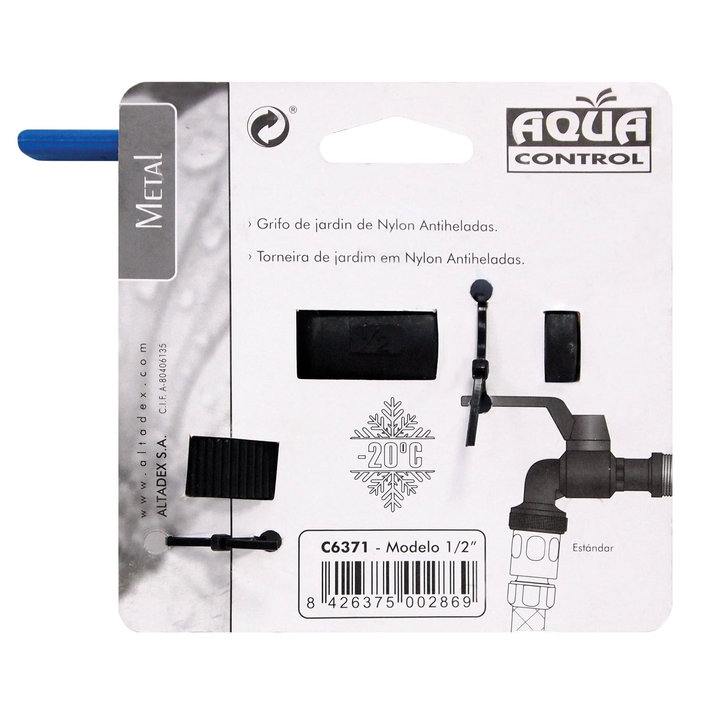Torneira de jardim Aqua Control de 1/2" resistente à geada