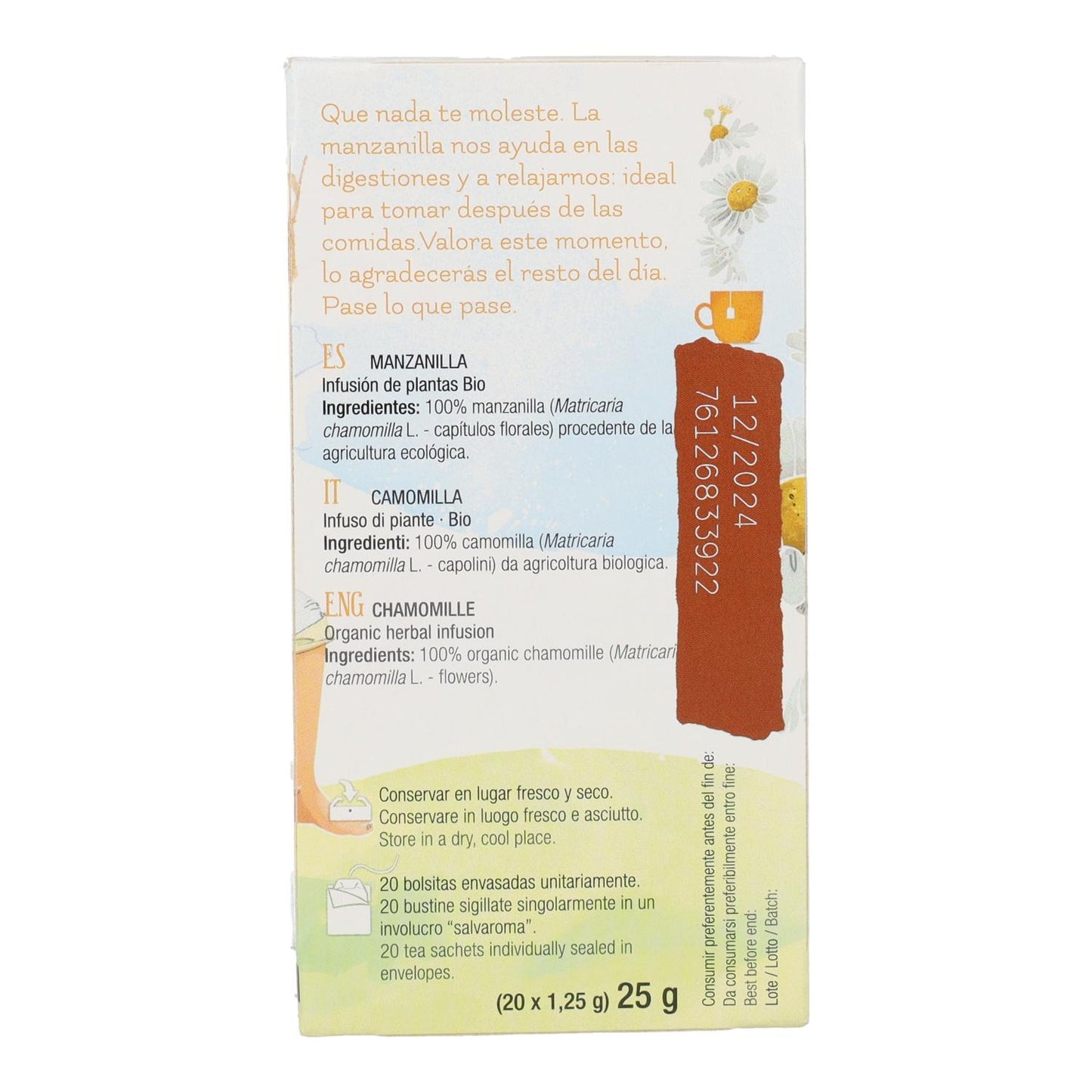 Camomila Bio 20 Filtros Santiveri
