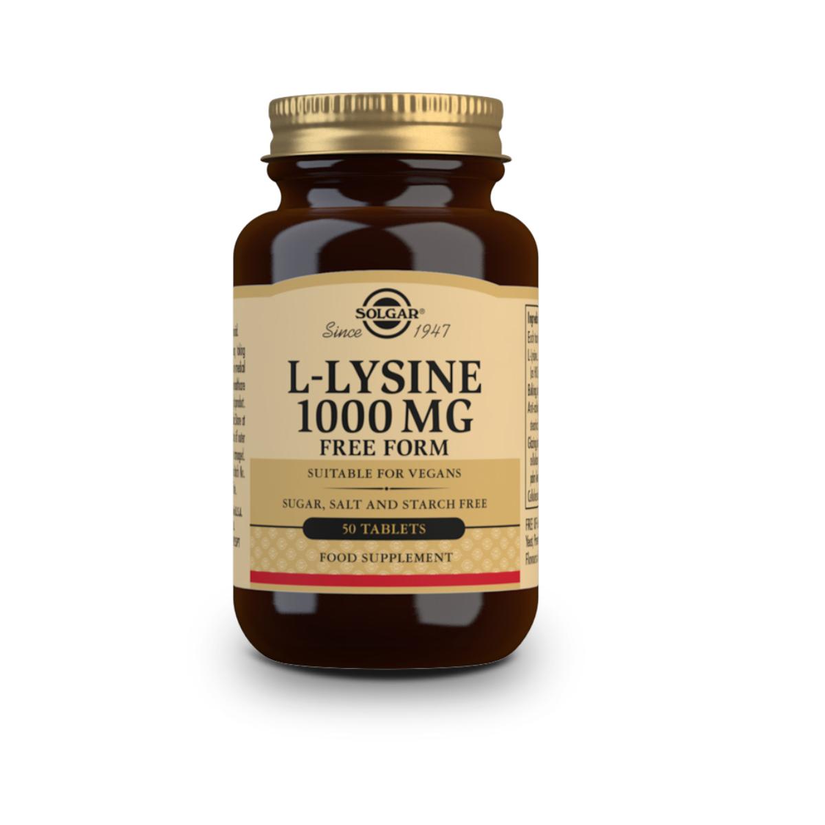 L-Lisina, comprimidos de 1000 mg 50 cápsulas