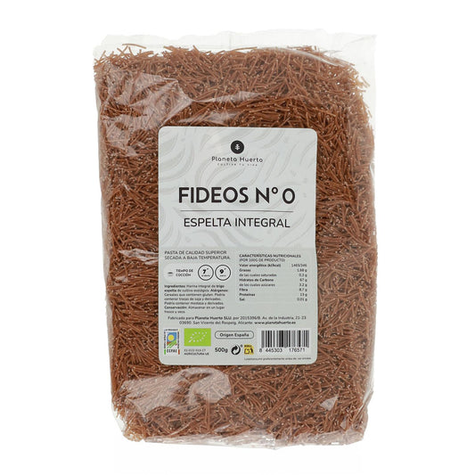 Noodles de Espelta Integral Biológica Planeta Huerto nº 0 500g