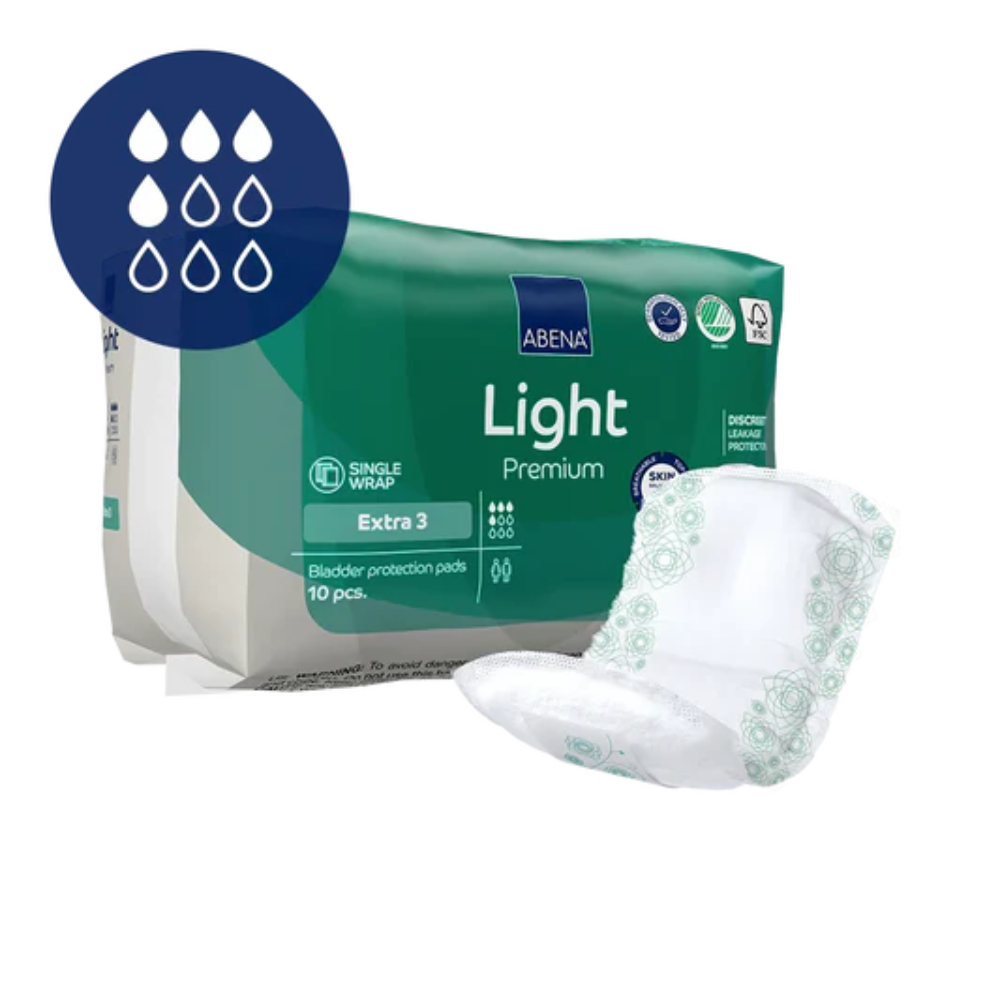 Pensos para incontinência ABENA Light Extra, 10 unidades