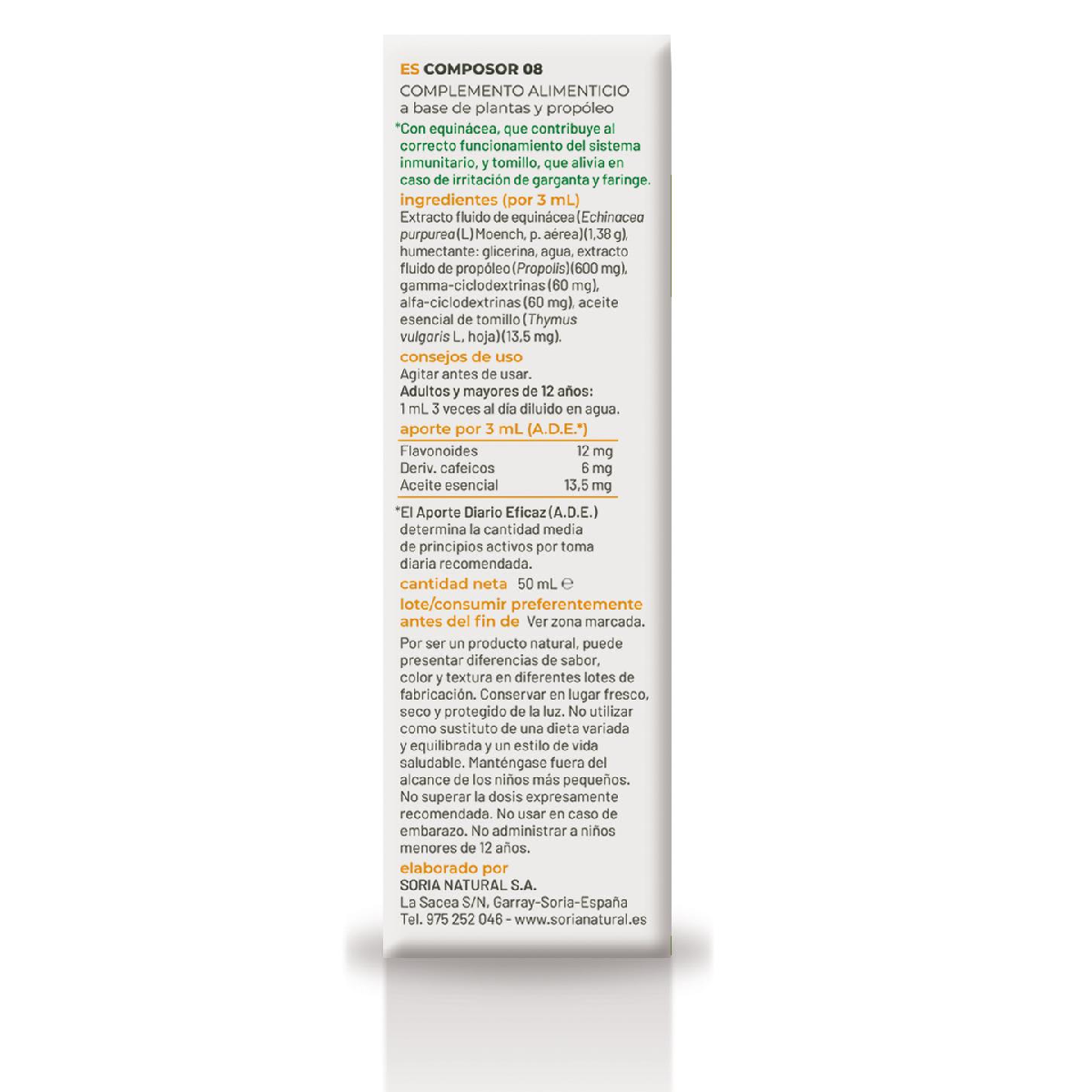 Composor 8 Echina XXI Century Echina Soria Natural, 50 ml